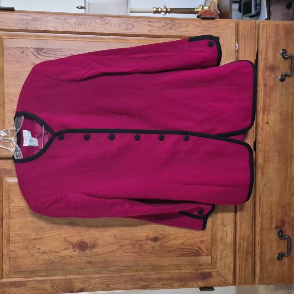 Talbots Wool 2 Pc Suit 12 Blazer Skirt Made In USA